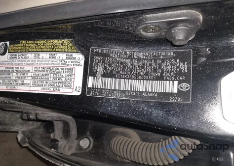 2005 Toyota Avalon Xls z USA, uszkodzony, nr VIN 4T1BK36B55U025551